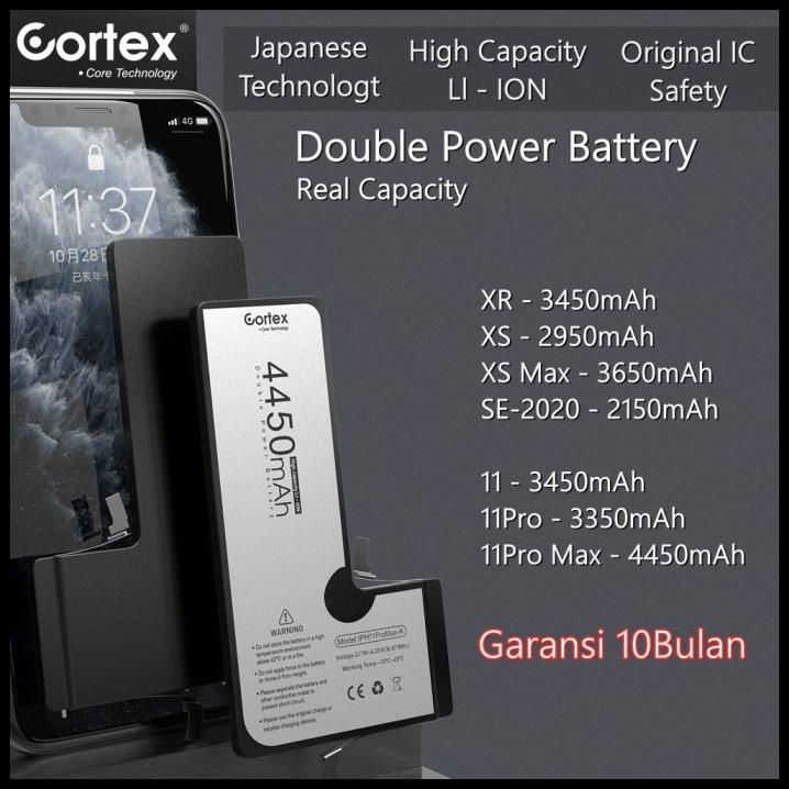Cortex Iphone Baterai Xr Xs Xsmax Battery High Capacity Original Batre