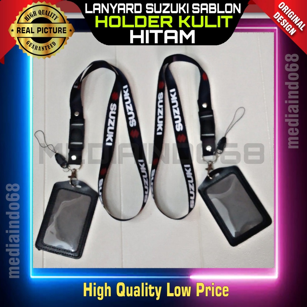 

SUZUKI Lanyard HITAM,Strap ID, HP/Flashdisk (Paket Lengkap Murah)