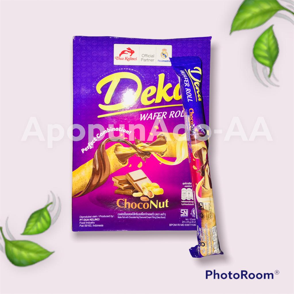 

Deka wafer roll choconut 8g/pcs dijual per pcs