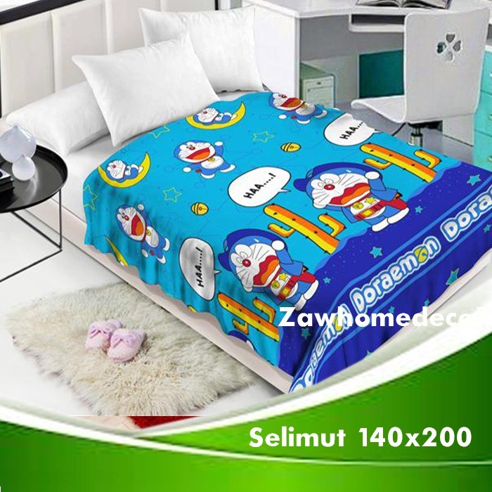 Selimut Dewasa SELIMUT KARAKTER ANAK BULU LEMBUT MURAH,Doraemon Kaktus(T6O1) Selimut Bayi Selimut Ka
