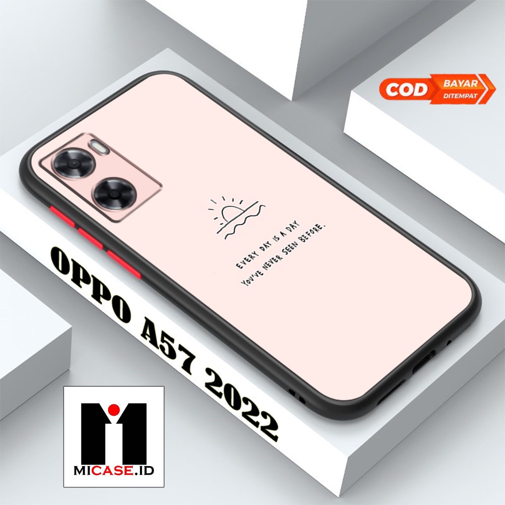 Case OPPO A57 2022 - Casing OPPO A57 2022 Fashion Case Terbaru 2022 MI.CASE [ QUOTES ] Soft Case Gla