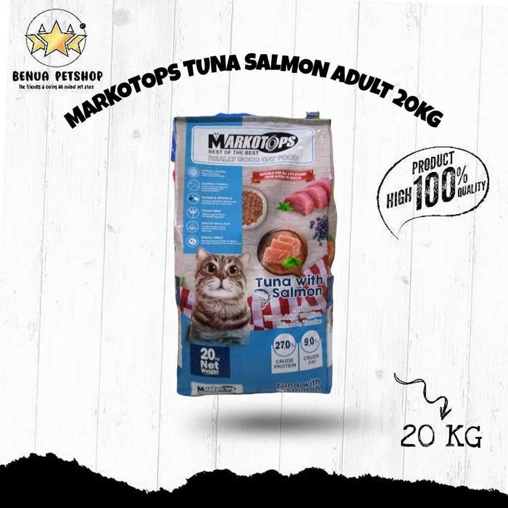 Makanan kucing Markotops 20kg adult Dry food (EKSPEDISI)