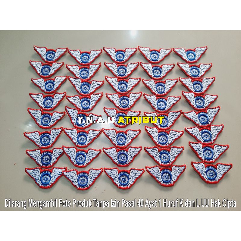 ATRIBUT PDL POLRI / WING LANTAS POLRI BORDIR TIMBUL 3D