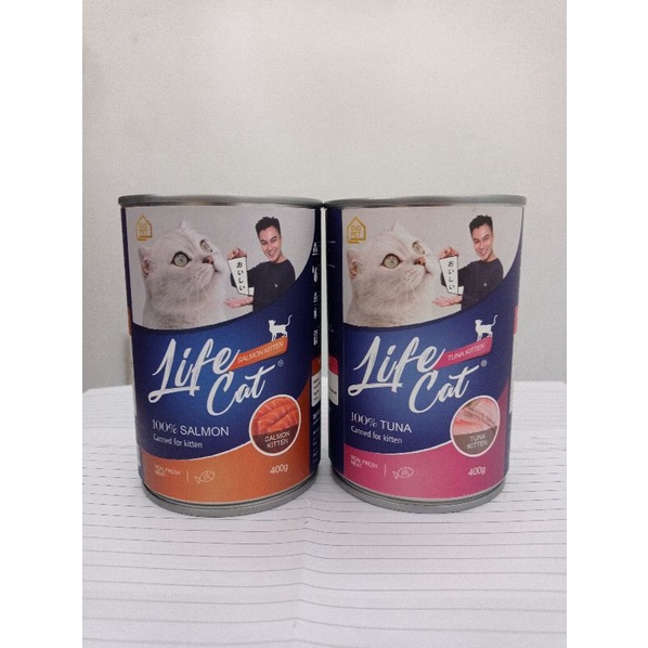Life Cat Kaleng 400 gr for Kitten Salmon/ Life Cat Kaleng 400 gr for Kitten Tuna