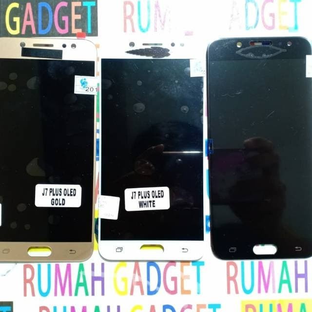 {SuheStore} LCD SAMSUNG J7 PLUS SAMSUNG C701 FULLSET TOUCHSCREEN OLED - Putih PAKING EXTRA Diskon