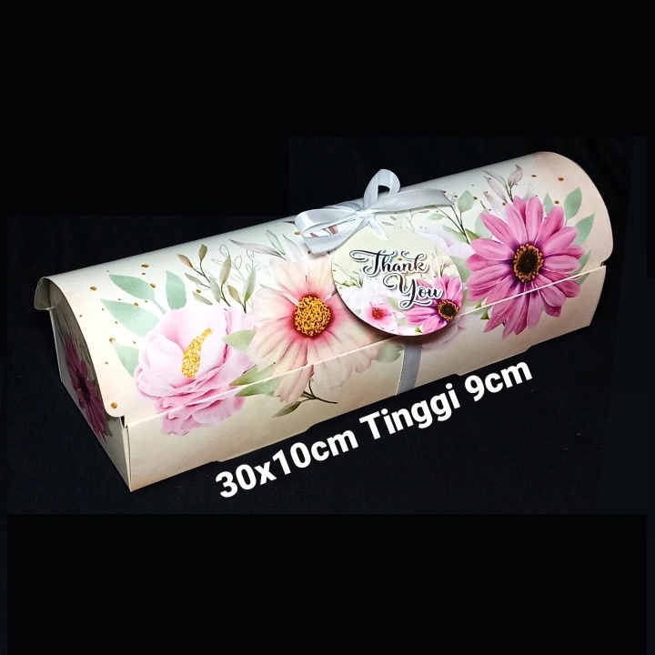 

Dus Cake Box Bolu Gulung Tutup Bulat Dus Packaging Hampers Box Roll Cake UKuran 30 x 10 x 9 cm