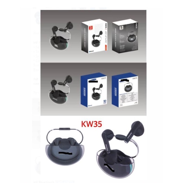 Headset Bluetooth TWS-KW35 Handsfree BT TWS KW35 Twins Earphone Grosir