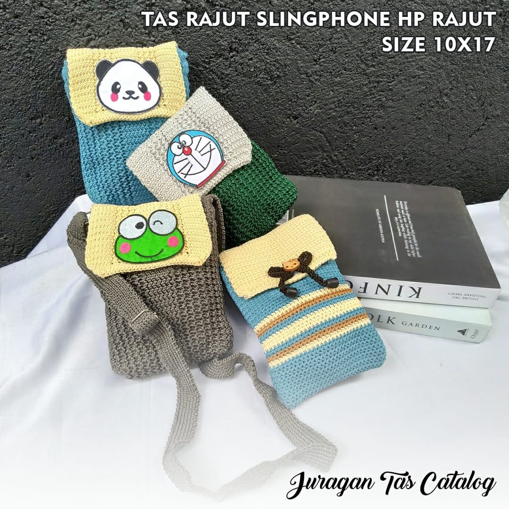 TAS RAJUT SLINGPHONE HP RAJUT - JURAGAN TAS