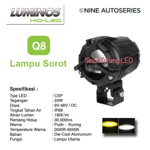 Luminos Q8 LAMPU SOROT LED SHOOTING LIGHT 40 WATT 2 WARNA