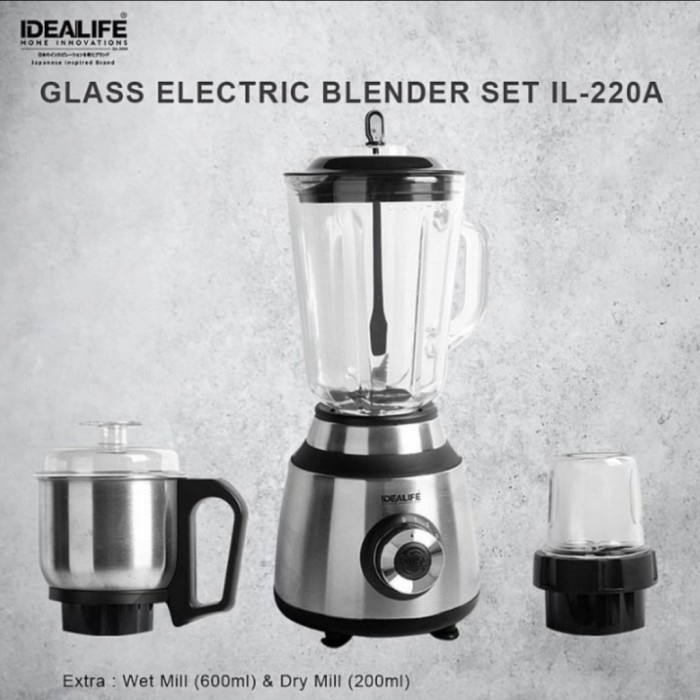 

IDEALIFE IL 220A Blender Listrik Set Chopper Multifungsi Penggiling