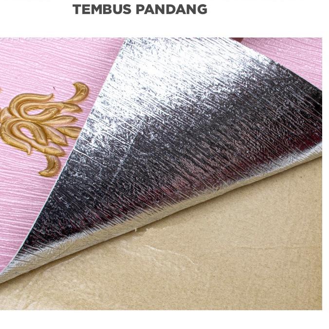 Paus Biru - Wallpaper 3D FOAM 5mm / Wallpaper Dinding 3D Motif Foam Batik Bunga More High Quality / 