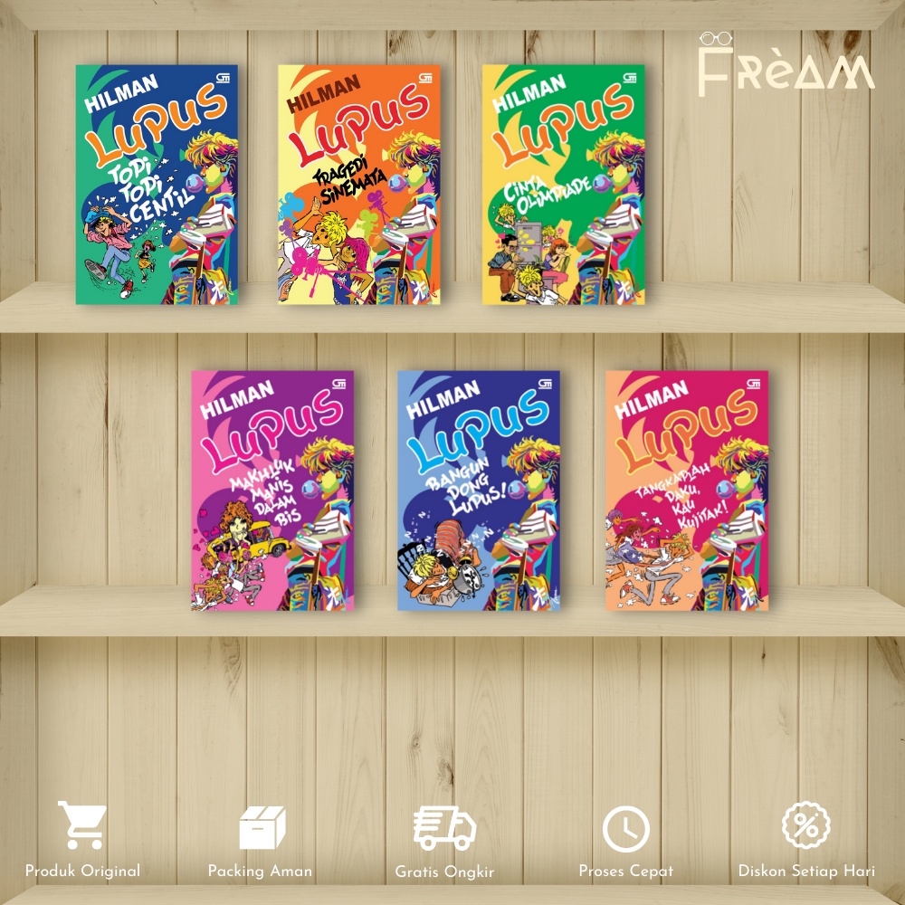 Buku Novel Lupus: Topi-Topi Centil | Tragedi Sinemata | Cinta Olimpiade | Makhluk Manis Dalam Bis | 