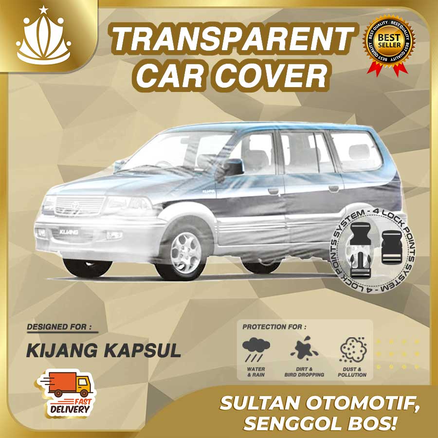 Body Cover Mobil Plastik TEBAL Kijang Kapsul WATERPROOF