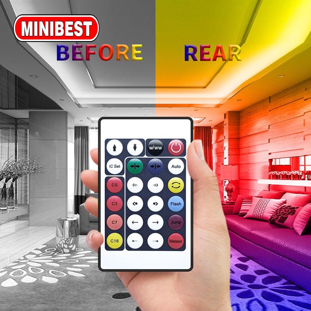 MB Lampu LED Strip 5M 5050+REMOT RGB Smart Lighting Warna Warni Aesthetic
