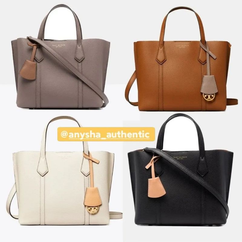 Tory burch perry leather tote bag