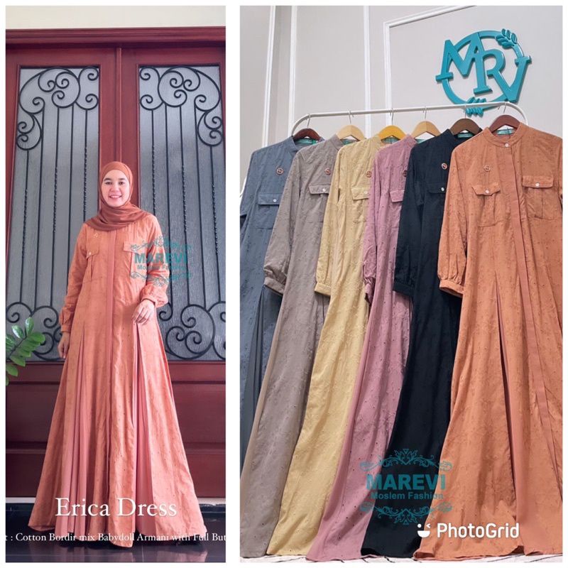 ERICA DRESS BY MAREVI KUALITAS BUTIK TERMEWAH ORIGINAL