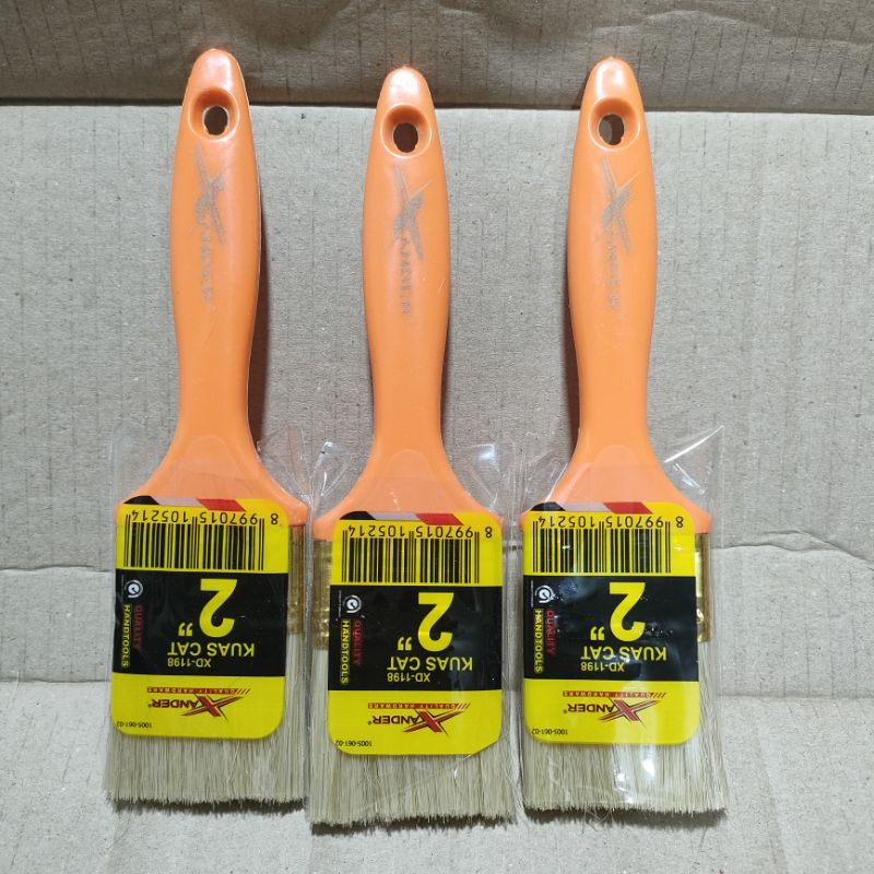 

Xander Kuas Cat 2" inch Gagang Plastik Ada Lubang Gantungan XD-1198 Harga Per 1 Pcs Kuas Multifungsi Serbaguna