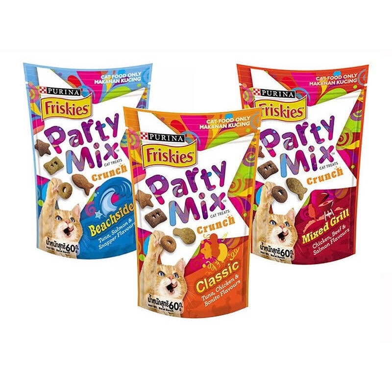 Friskies Party Mix Snack Cemilan Kucing Adult Cat Treat