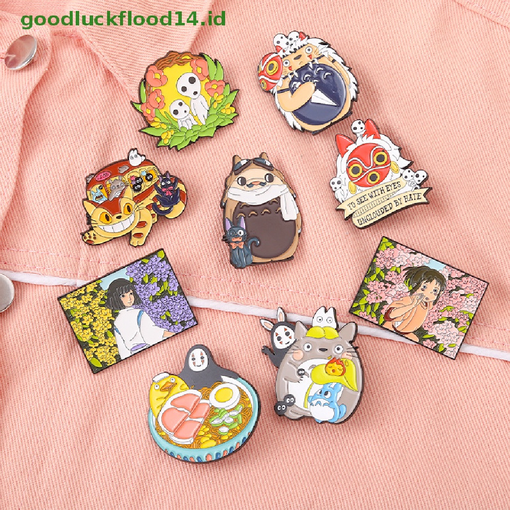 Bros Pin Enamel Desain Anime Spirited Away Totoro Untuk Koleksi