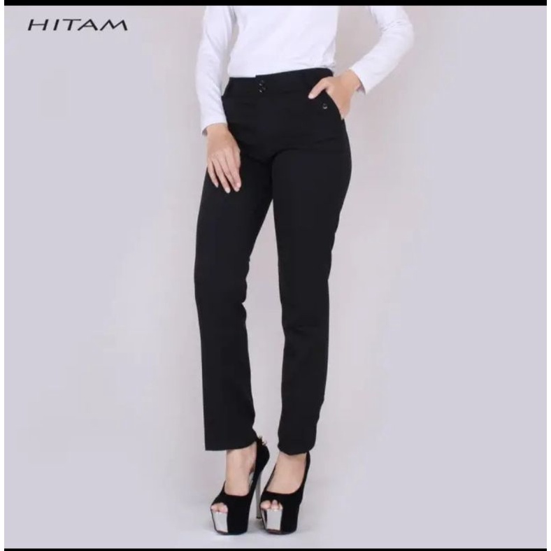 Celana Kerja Wanita Kantor formal bahan dasar kain import ukuran S-5XL