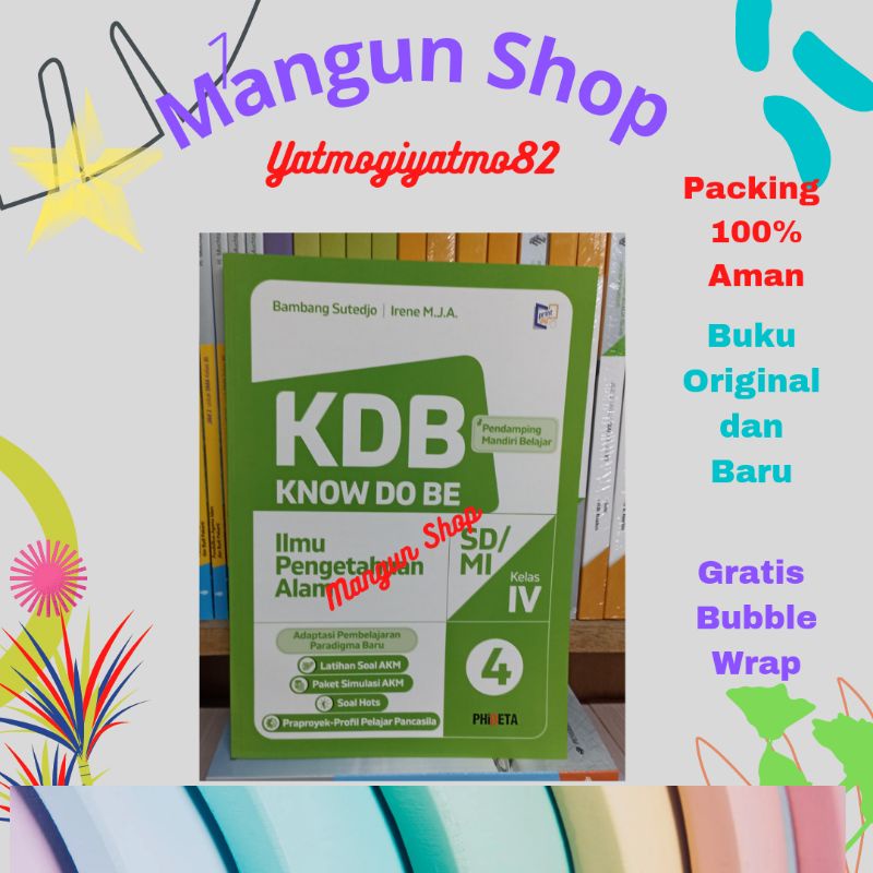 Buku KDB Know Do Be IPA  Kelas 4 SD Kurikulum Merdeka Phibeta