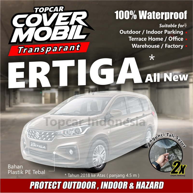 Cover Mobil Transparan Suzuki Ertiga All New Sport XL7 Dreza Plastik Tebal Plastik Waterproof Outdoor Indoor Part Mobil Aksesoris Exterior Selimut Pelindung Anti Air Debu Kotoran Hewan Teras Gudang Rumah