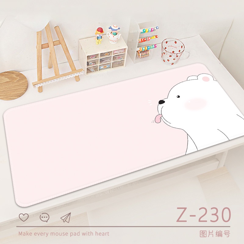 Mouse Pad Ukuran Besar Tebal Motif Kartun Warna Pink