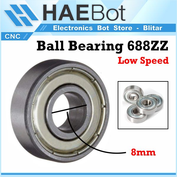 [HAEBOT] Ball Bearing 688ZZ 8mm CNC 3D Printer Klaker Rod Leadscrew Lead Screw Bushing 16x8x5 Threaded rod Slide Mekanik Low Speed Besi