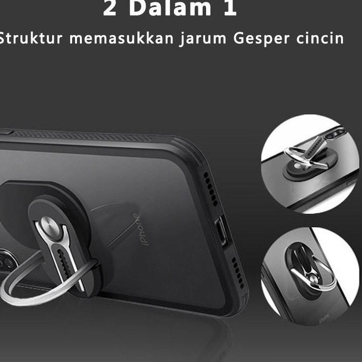 New!! Hicucoo AC !! Ring Standing Universal Stand HP Iring + Car Holder Air Vent Original-Hitam Ring Stand Holder HP | Ringsten Bulat Sandaraln Dudukan Handphone | Fiber Peyangga Ringstand Luxury Universal Mobile Finger Tables Mobil Murah Bagus Aman 3M