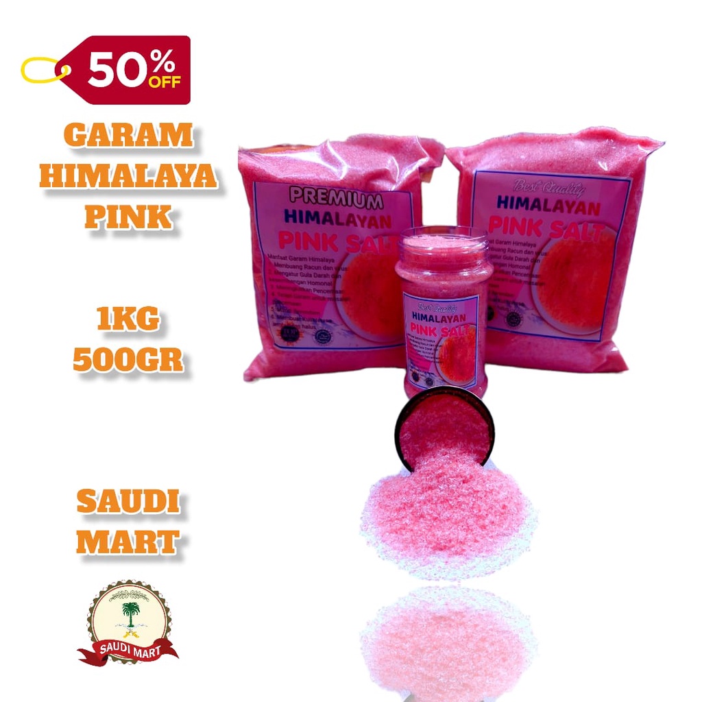 

Garam Himalaya 500gr - Natural Himalayan Pink Salt - Himsalt TERMURAH - garam himalaya 500gr murah