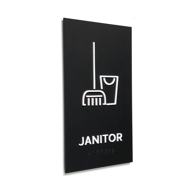 

Kubik Letters Acrylic Sign Janitor