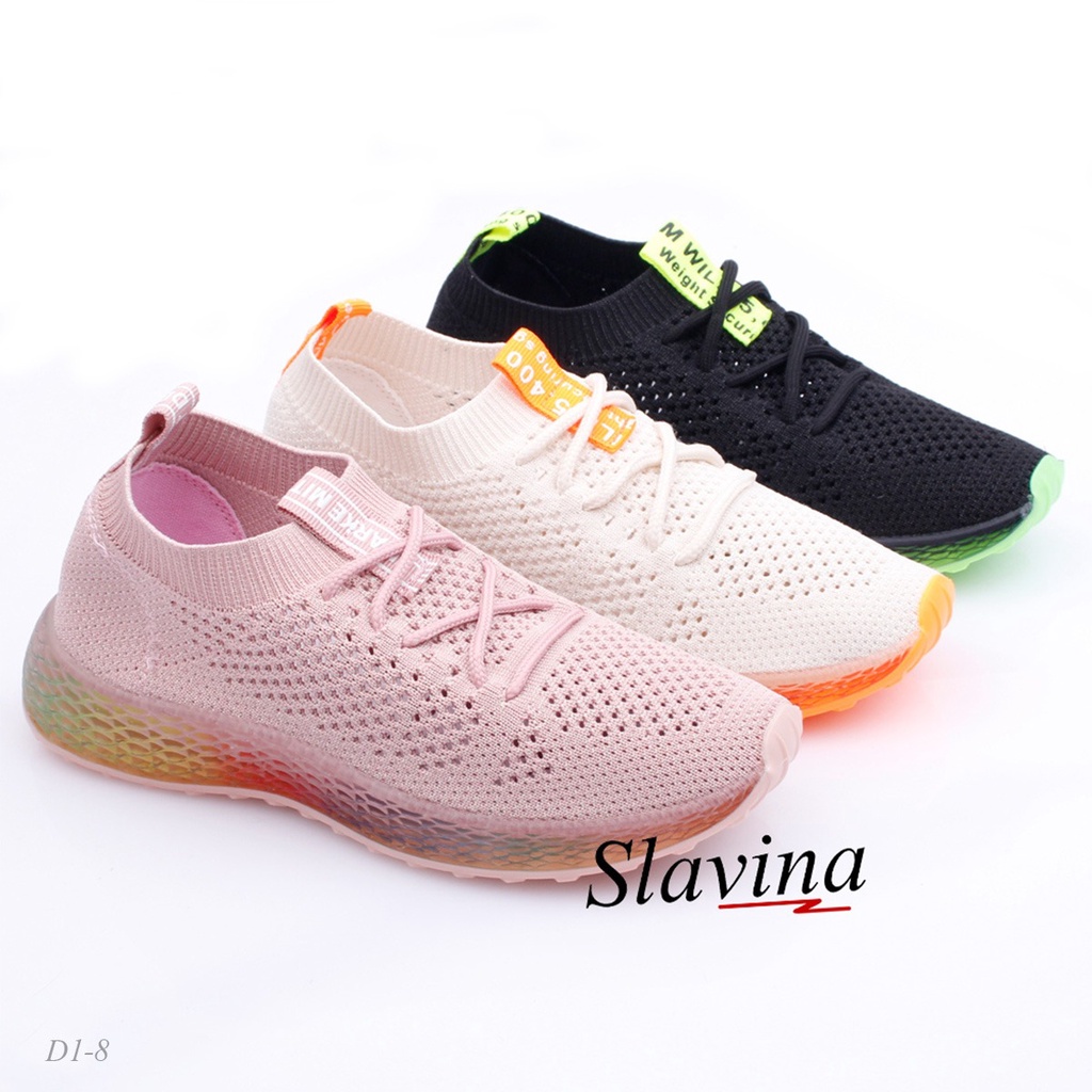 [JUALSEMUA18]Series #D1-8 Slavina Sneaker With 4D Rainbow Outsole And Memory Foam Insole