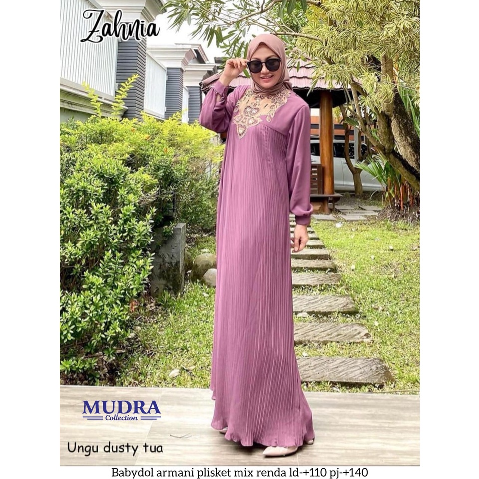 ZAHNIA DRESS GAMIS PESTA ORI BY MUDRA HIJAB