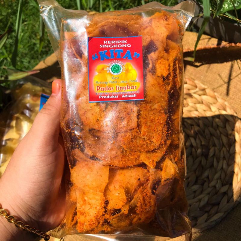 KERIPIK SINGKONG PEDAS JINGKAR DAUN PURUT | KERIPIK SINGKONG PEDAS VIRAL | KERIPIK SINGKONG PEDAS BA