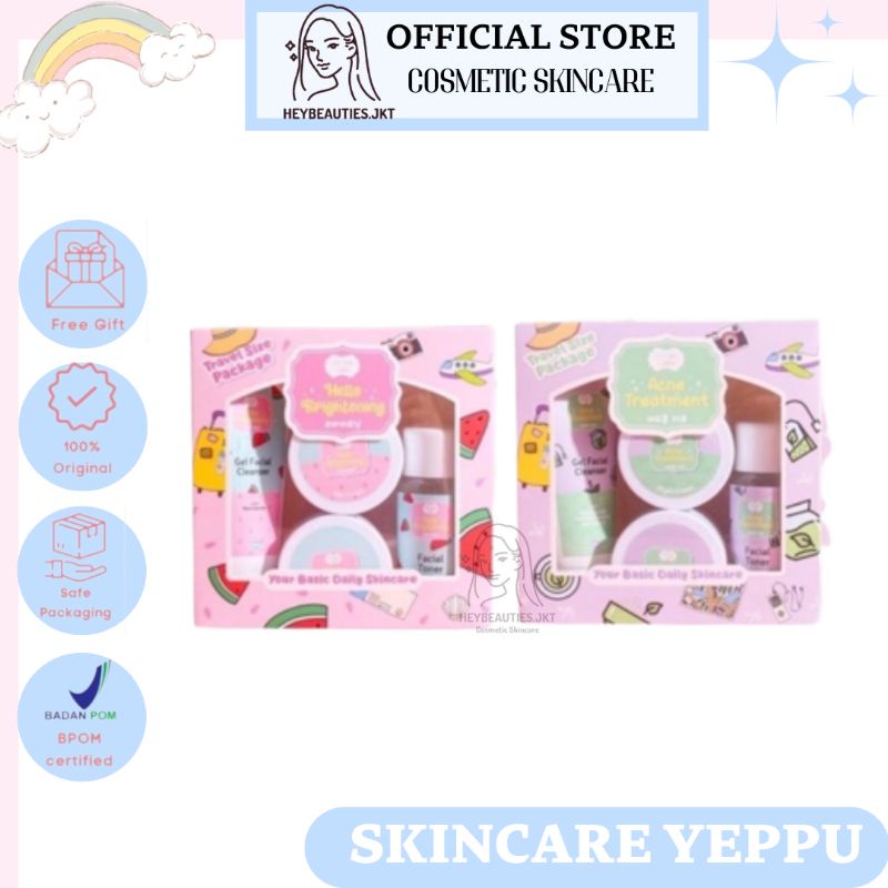 [READY] Paket Skincare Yeppu-Yeppu By Kiyowo Travel Size BPOM Halal Paket Skincare Acne Treatment Da