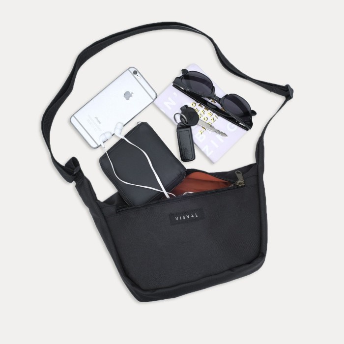 PROMO BISA COD TAS SELEMPANG PRIA VISVAL - Tas Selempang - Walker - Hitam BESAR COWOK TERMURAH DISTR