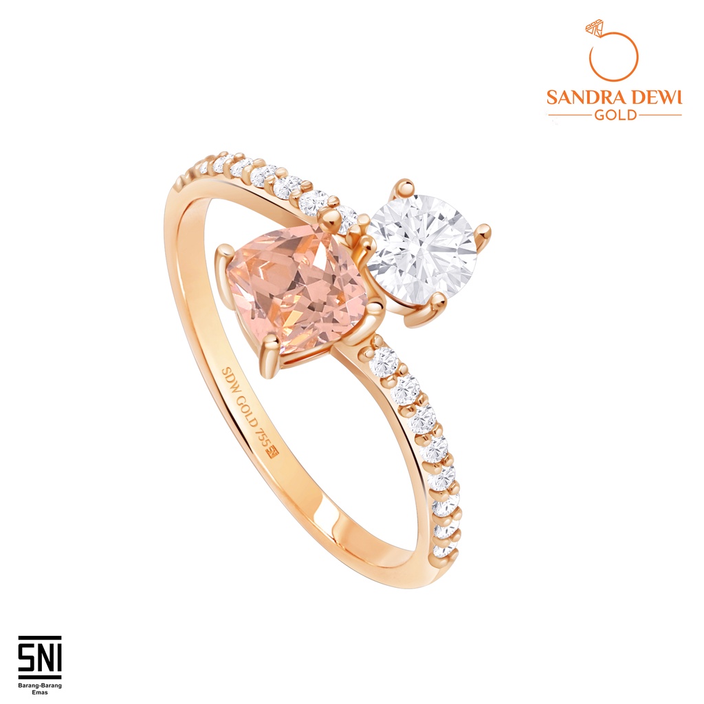 Cincin Sandra Dewi Gold Morganite Vol.2 Collections RI210843