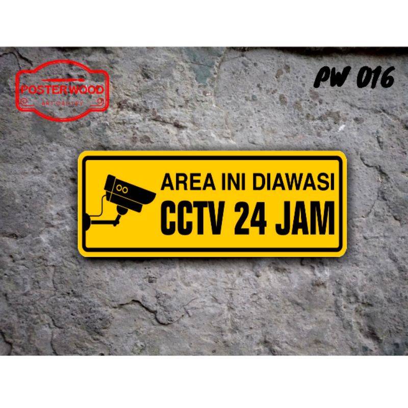 Poster kayu hiasan dinding walldecor cctv