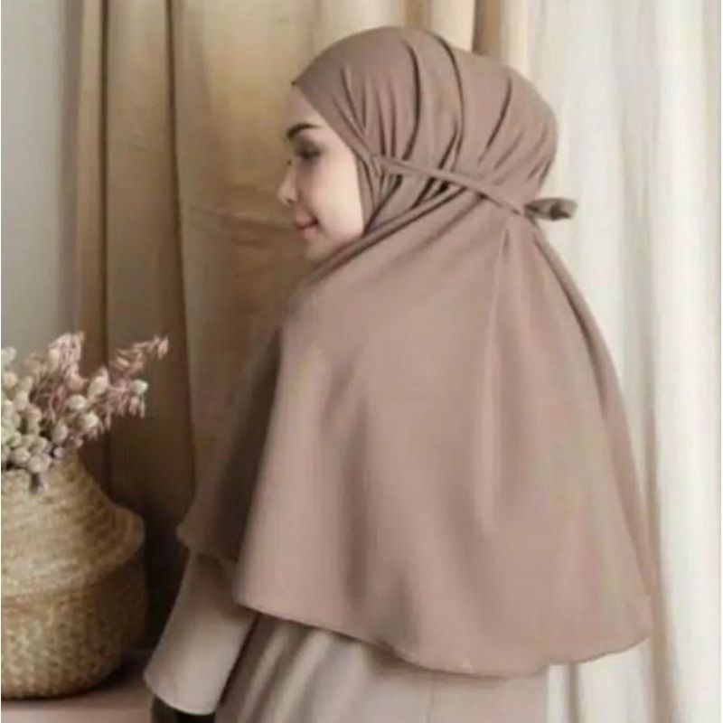 BERGO MARYAM NON PET TALI KHIMAR INSTAN DIAOMOND HIJAB