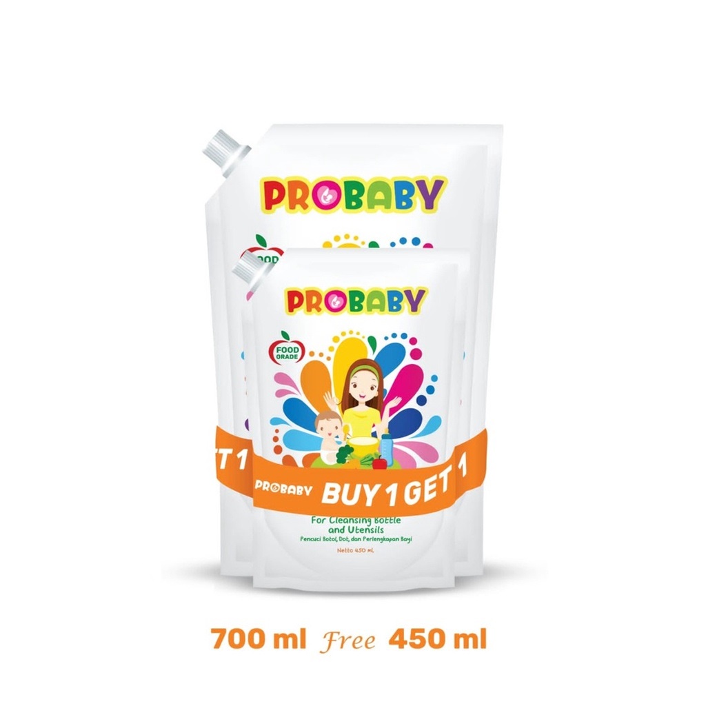 Probaby 700ml Liquid Cleanser Sabun Pencuci Botol Peralatan Bayi Food Grade BUY 1 GET 1