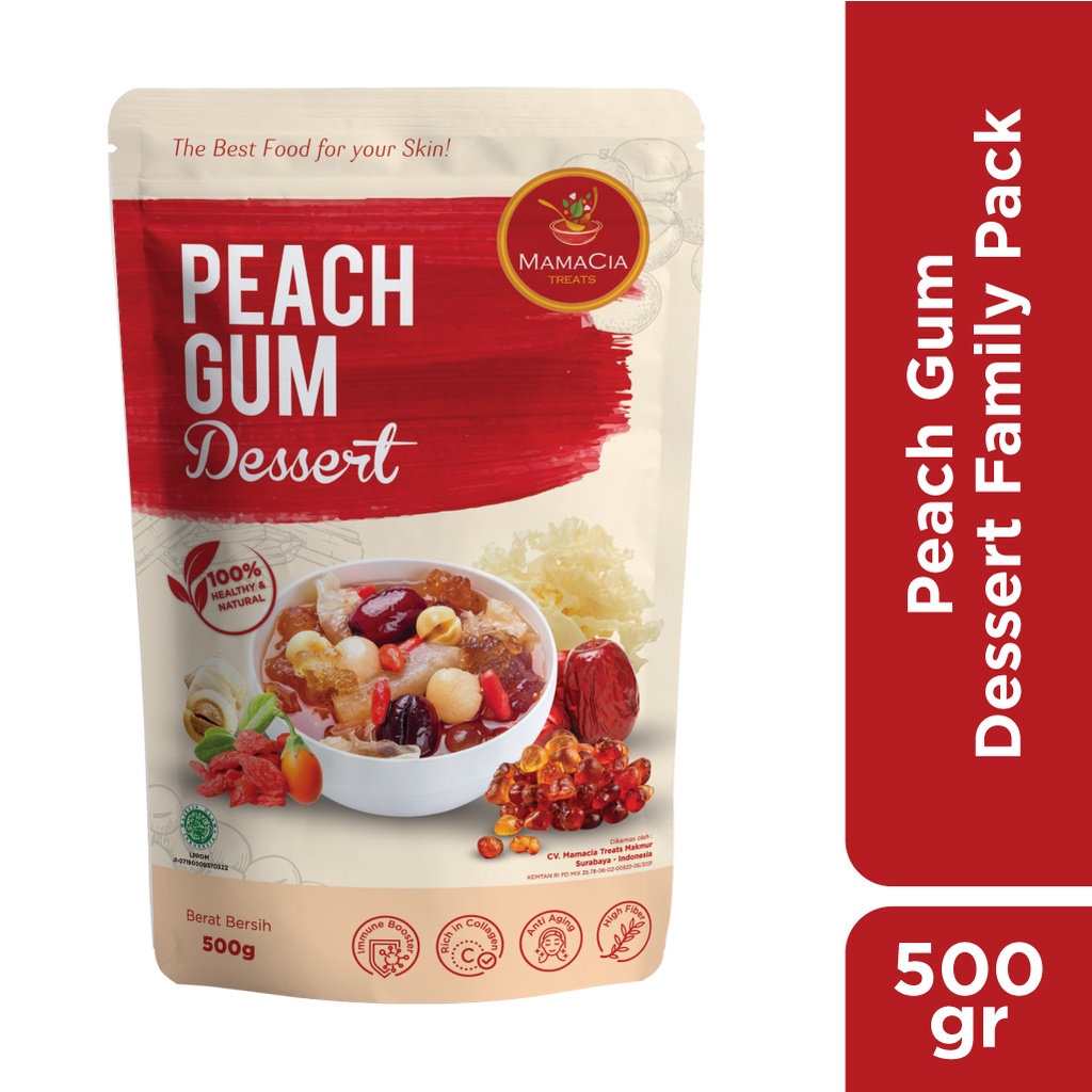 

Mamacia Treats Paket Peach Gum Komplit Kualitas Super Grade A+ / Tao Jiao / Family Pack