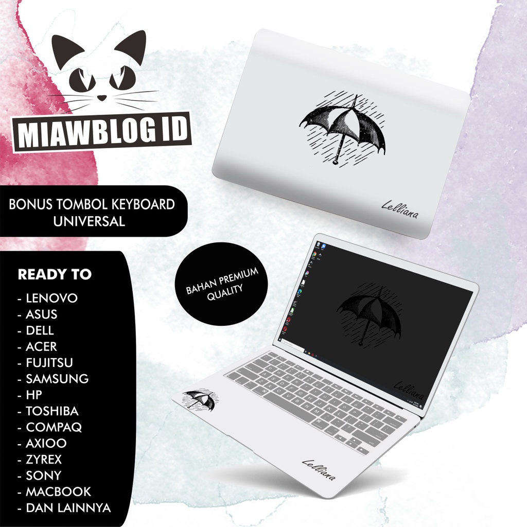 Garskin Laptop Custom Gray Classic Umbrella