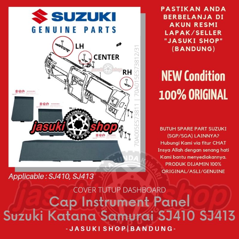 Cover Cap Tutup Dashboard Dasbor Suzuki Jimny Katana Samurai SJ410 SJ413 Asli Ori Original SGP