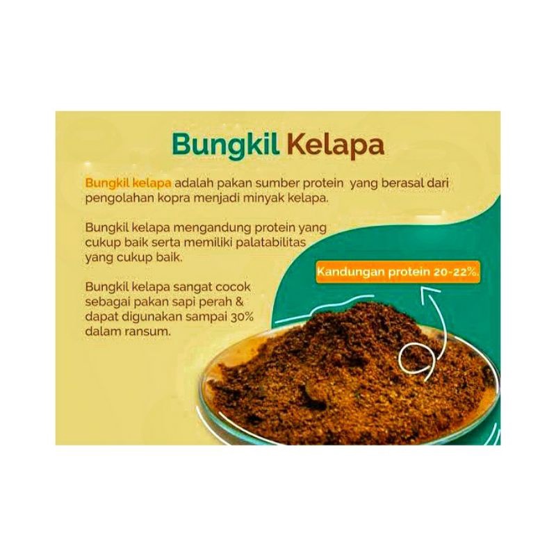 Bungkil Kopra Kelapa Kering Halus Ransum Ternak Sapi Kambing Pakan Artemia Pelet Ikan Tinggi Protein