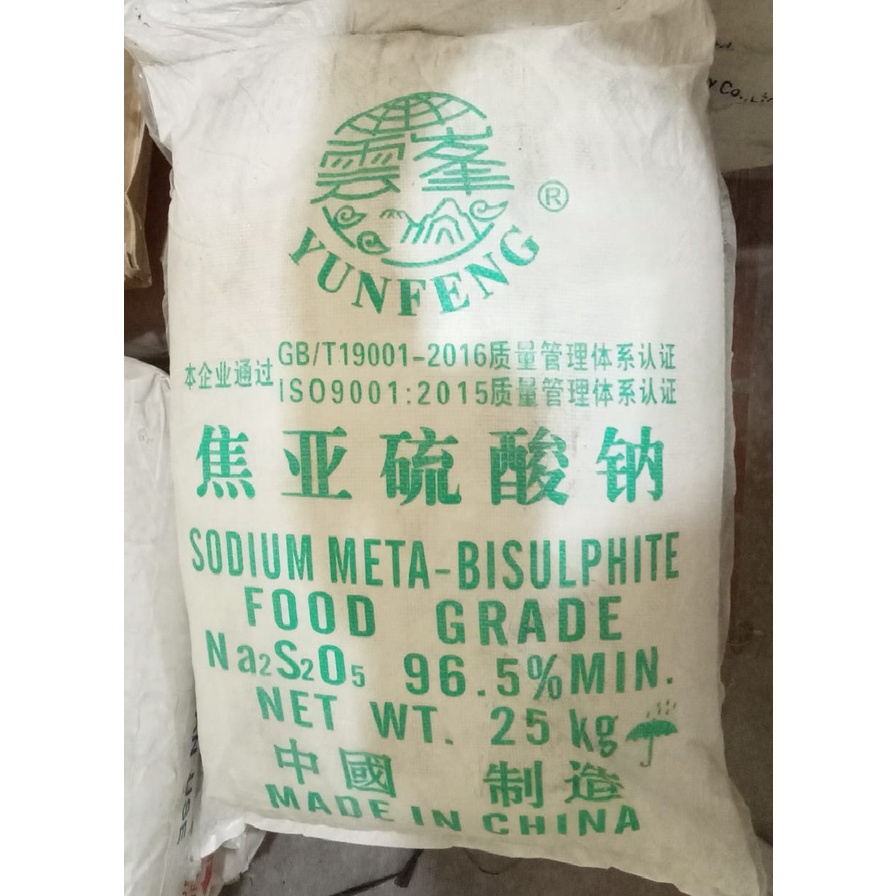 

SODIUM METABISULFITE / NATRIUM METABISULFITE FOOD GRADE 25KG