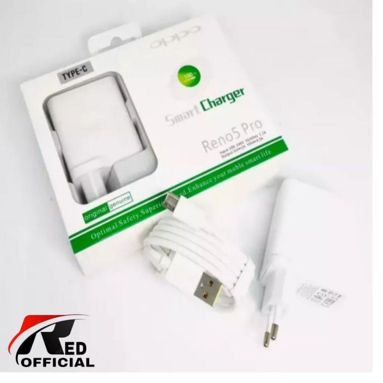 I4M4 [ORI 100%]Charger Oppo Reno superVooc Type C F Charging QSA
