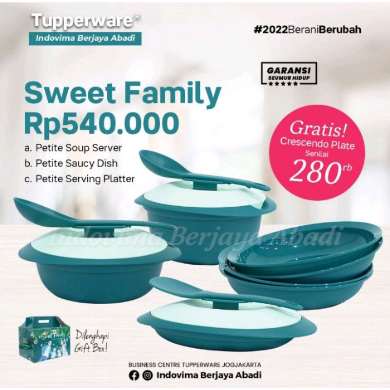 Sweet family tupperware / tempat penyajian makanan tupperware