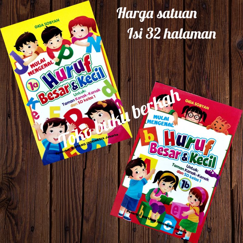 buku huruf besar &amp; kecil 1a dan 1b 32 halaman (15x24cm)