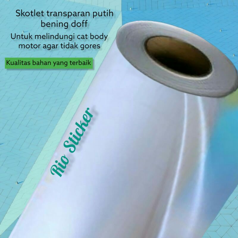 Skotlet transparan bening putih doff sticker motor transparan maxdecal