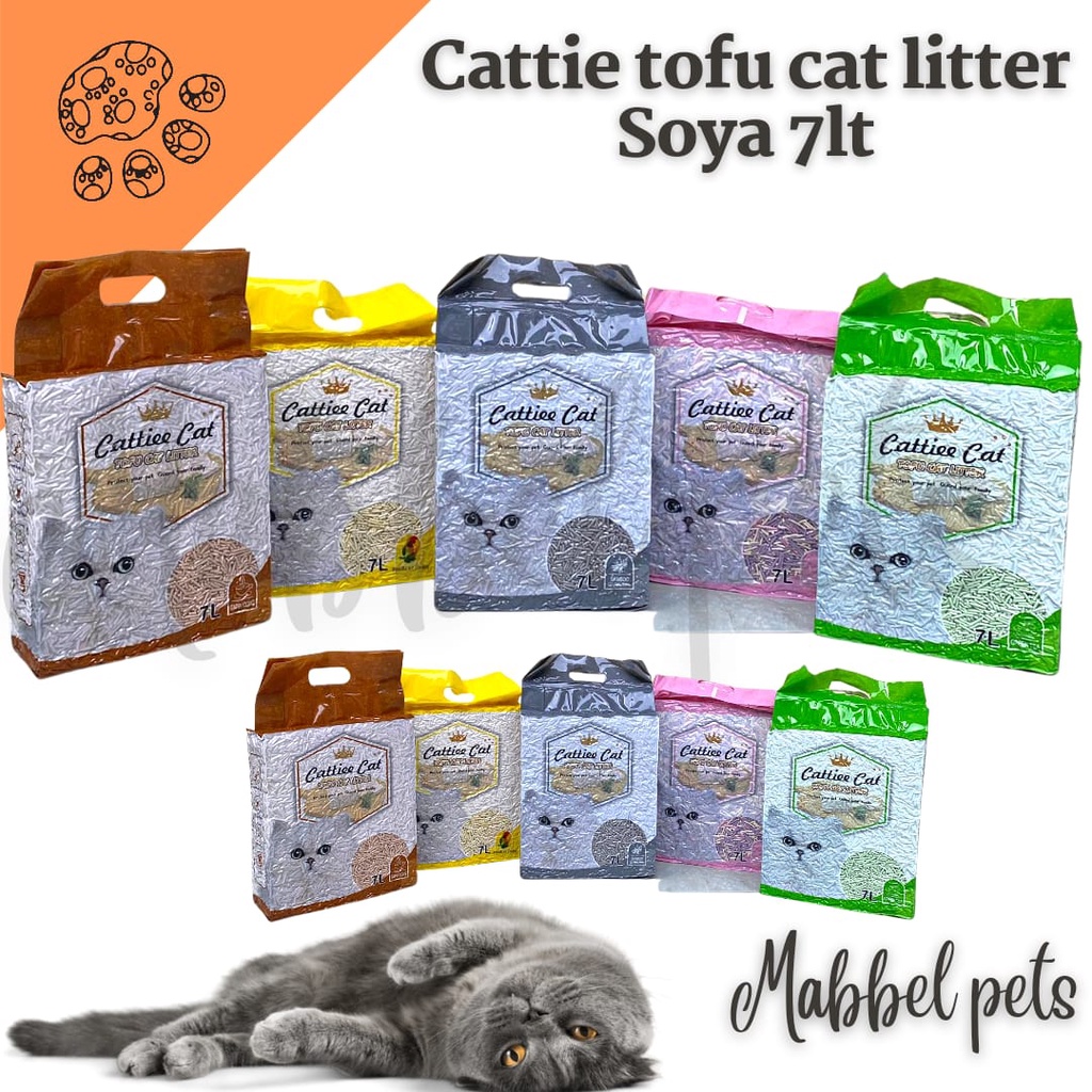 Jual Pasir Kucing Soya Tofu Cattie Cat Litter 7lt All Varian Shopee